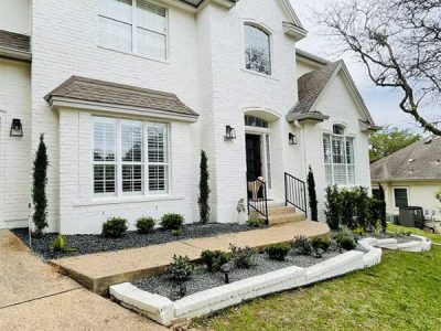 Modern Painted White Brick Home Exterior
